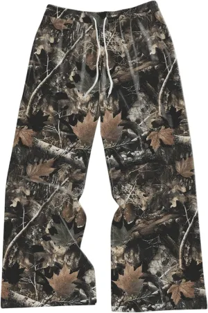 Men's Wide Leg Camo Pants Drawstring Waist Baggy Vintage Sweatpants Trousers Streetwear