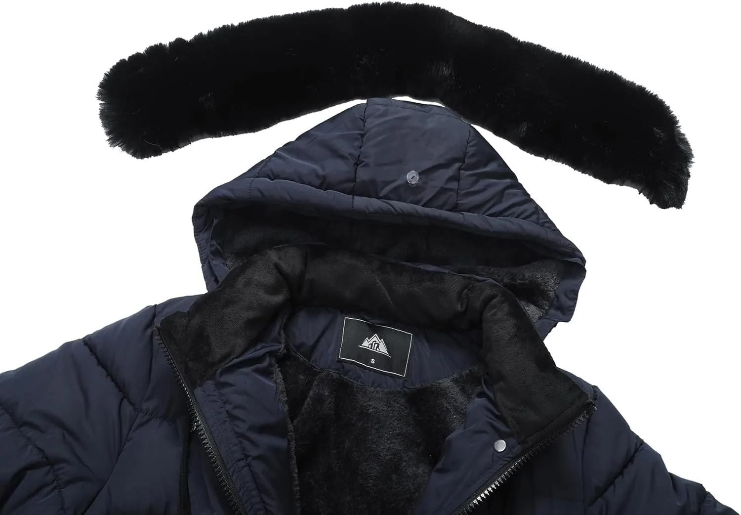 MOERDENG Women's Waterproof Long Winter Coat Thickened Down Alternative Jacket Warm Puffer Jacket Parka