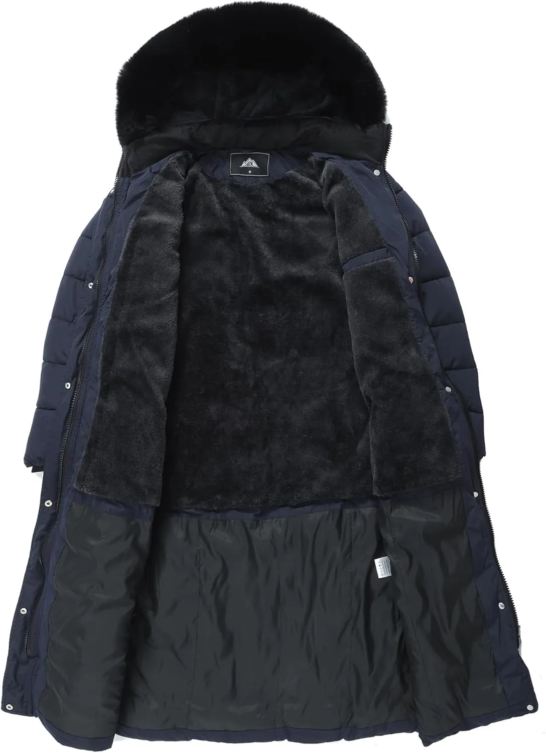 MOERDENG Women's Waterproof Long Winter Coat Thickened Down Alternative Jacket Warm Puffer Jacket Parka