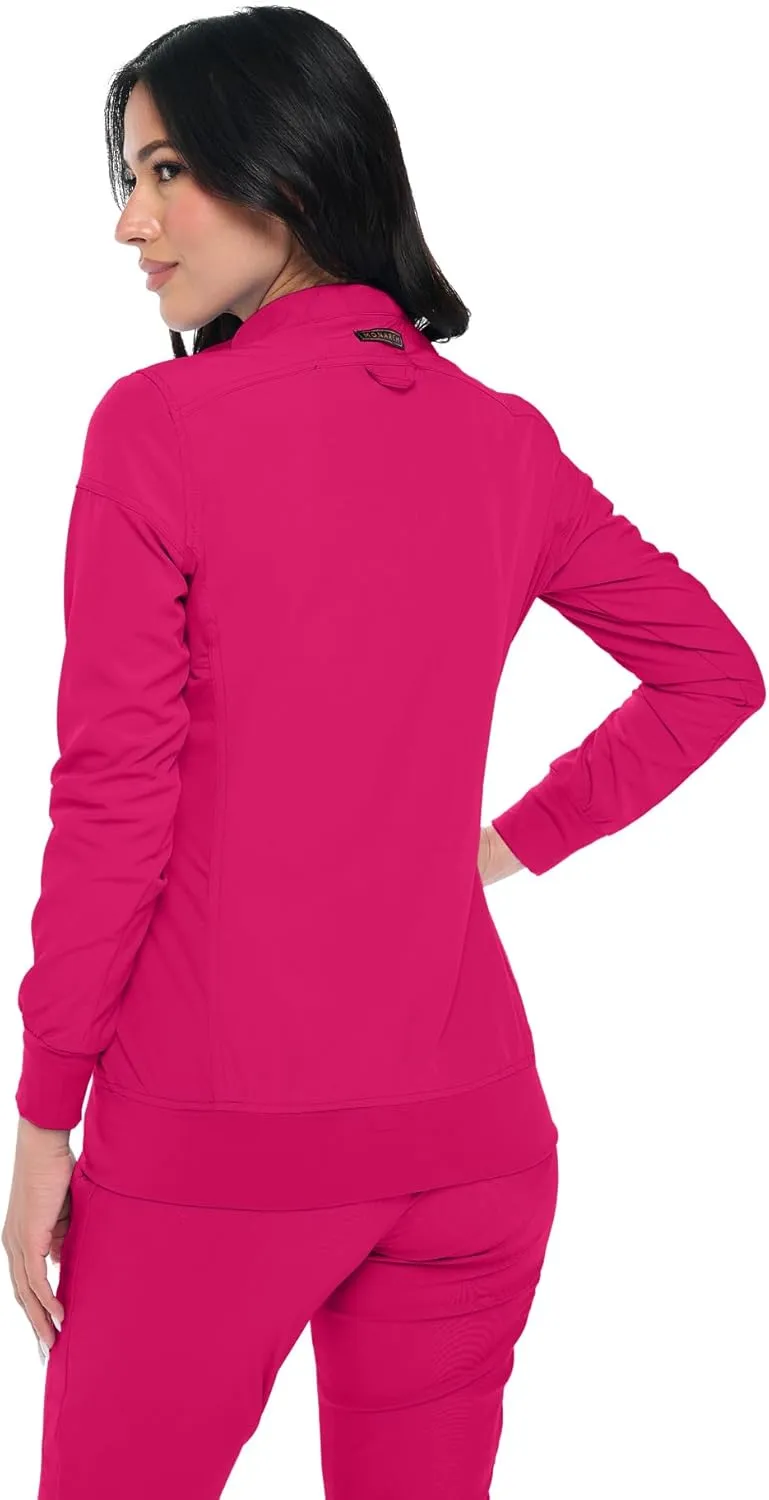 Monarch Uniforms Womens Scrub Jacket Zippered Warm-up Jacket
