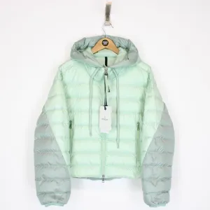 Moncler Sylans Cropped Hooded Down Jacket Medium