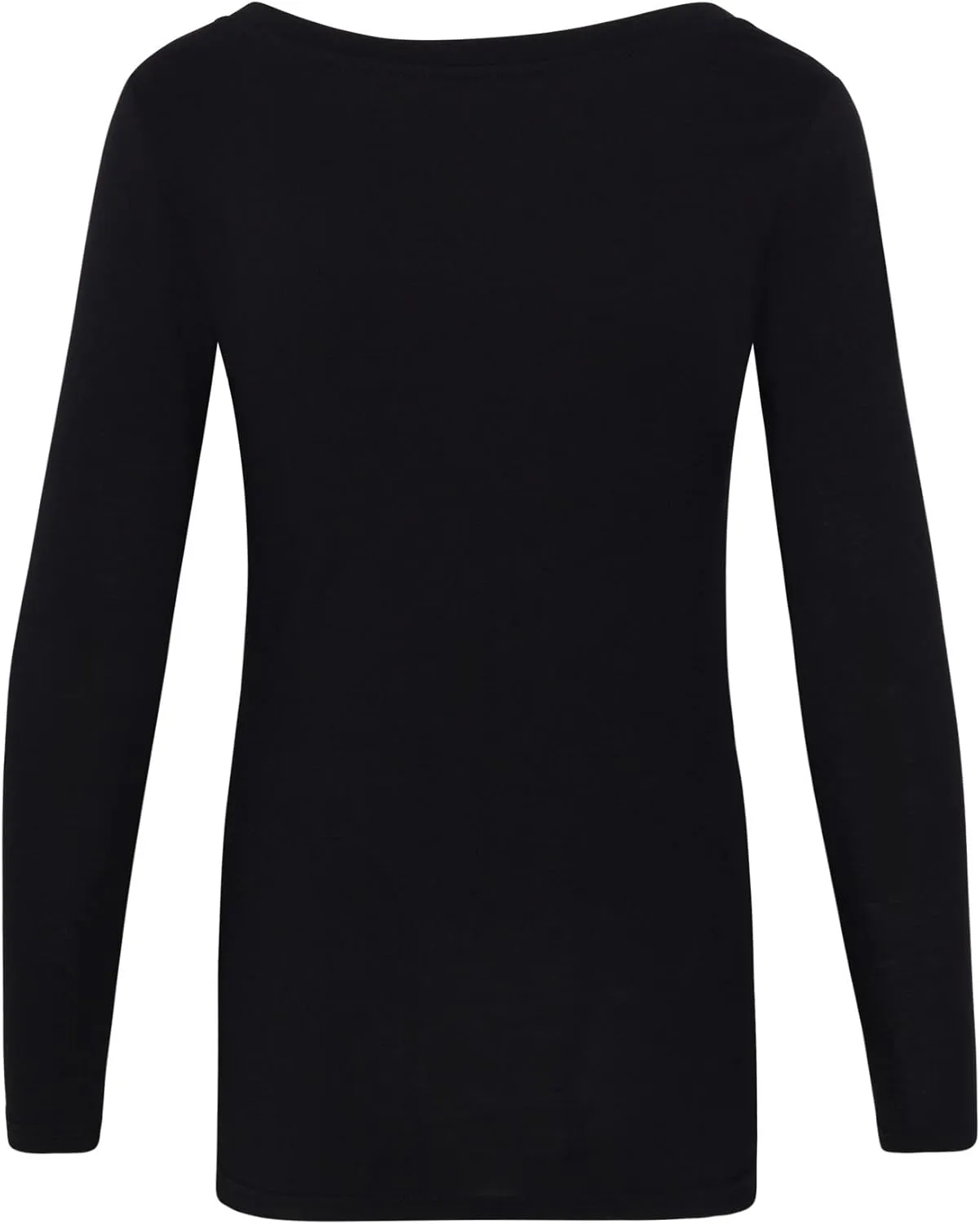 Natural Uniforms Women's Long Sleeve Extra Wide Scoop-Neck T-Shirt Under Scrub
