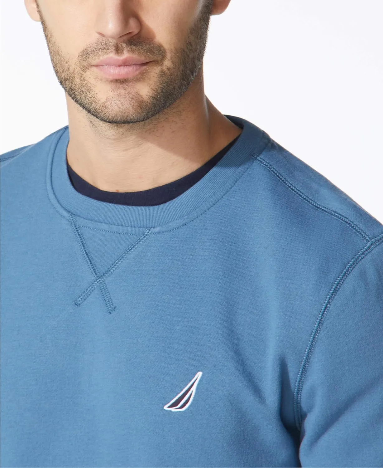 Nautica Men's Basic Crew Neck Fleece Sweatshirt