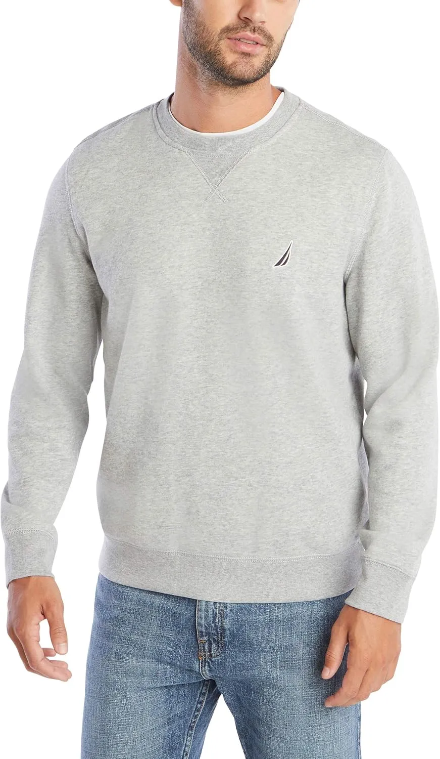 Nautica Men's Basic Crew Neck Fleece Sweatshirt