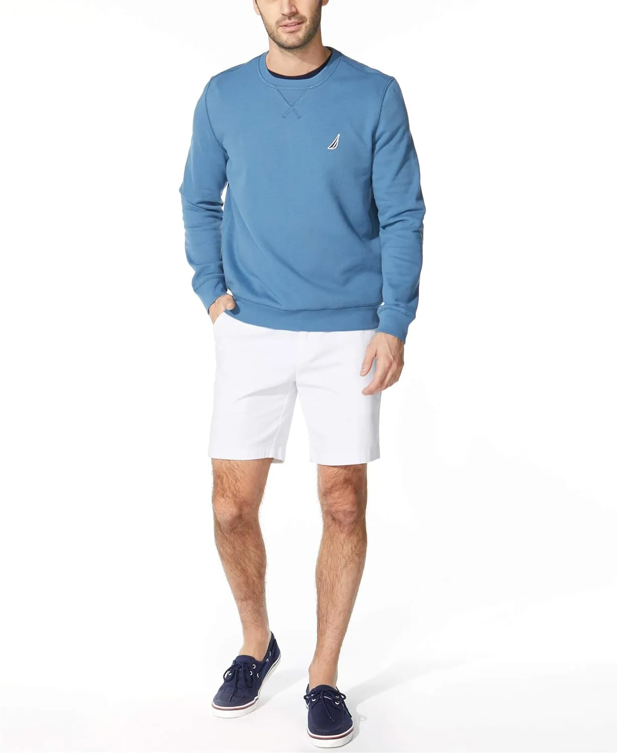Nautica Men's Basic Crew Neck Fleece Sweatshirt