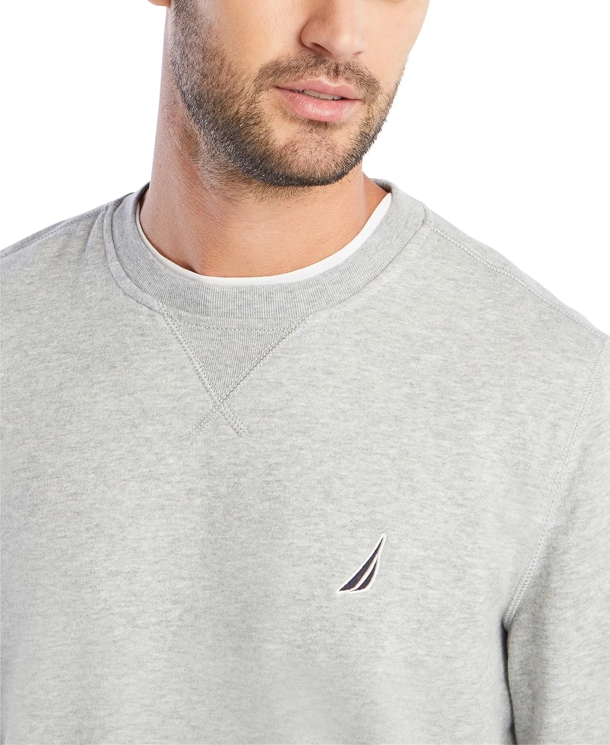 Nautica Men's Basic Crew Neck Fleece Sweatshirt