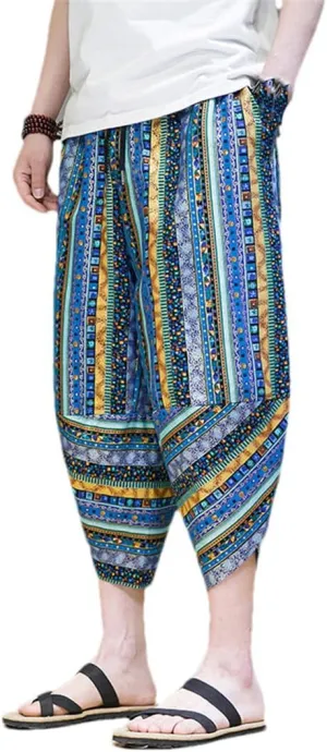 Niiyyjj Summer Men Harem Pants Oversized Man Casual Trousers Elastic Waist Mens Sweatpants Large Size