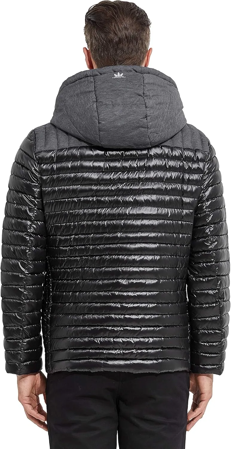 Orolay Men's Long Hooded Winter Down Jacket Warm Puffer Jacket