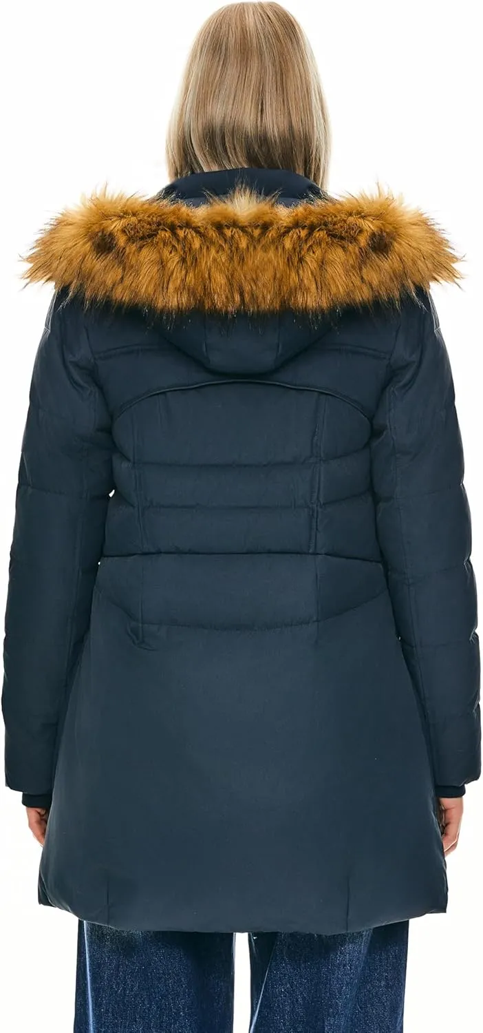 Orolay Women's Winter Down Jacket with Faux Fur Trim Hood