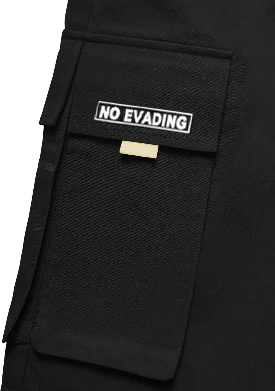OYOANGLE Men's Casual Drawstring Elastic Waist Flap Pocket Letter Graphic Street Jogger Cargo Pants