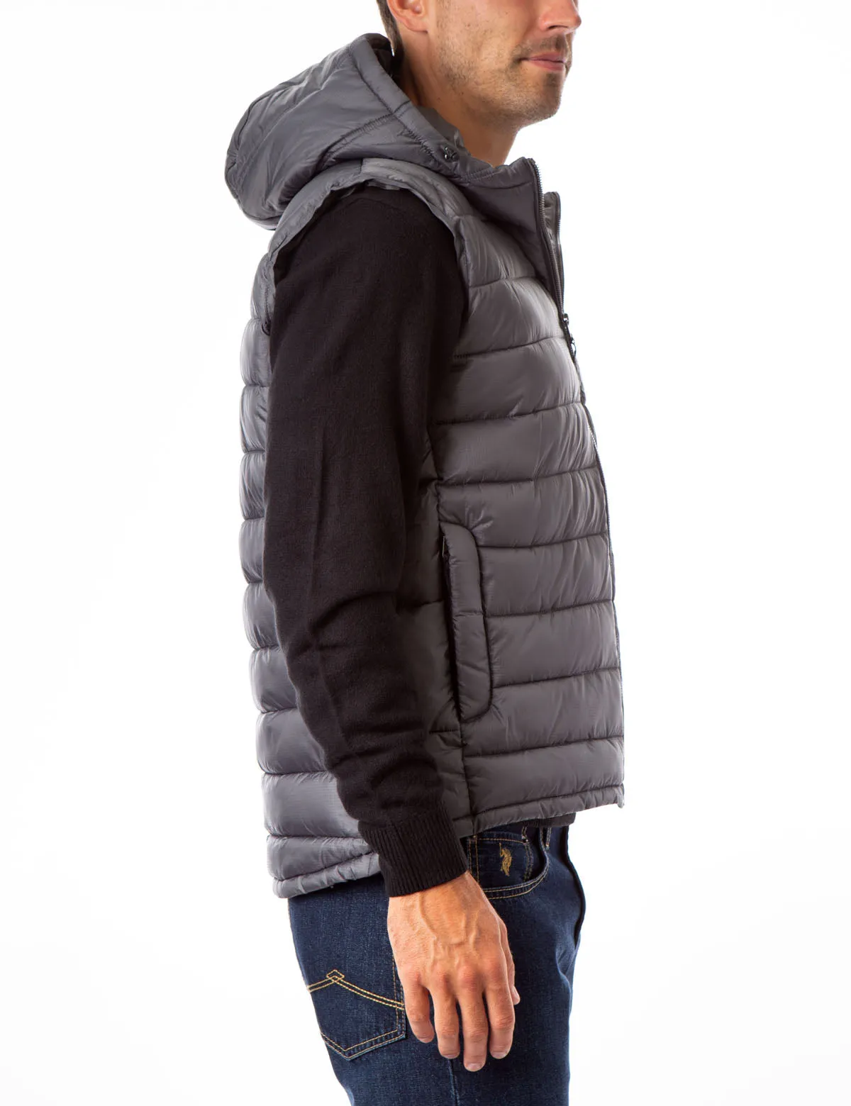 PUFFER VEST WITH HOOD