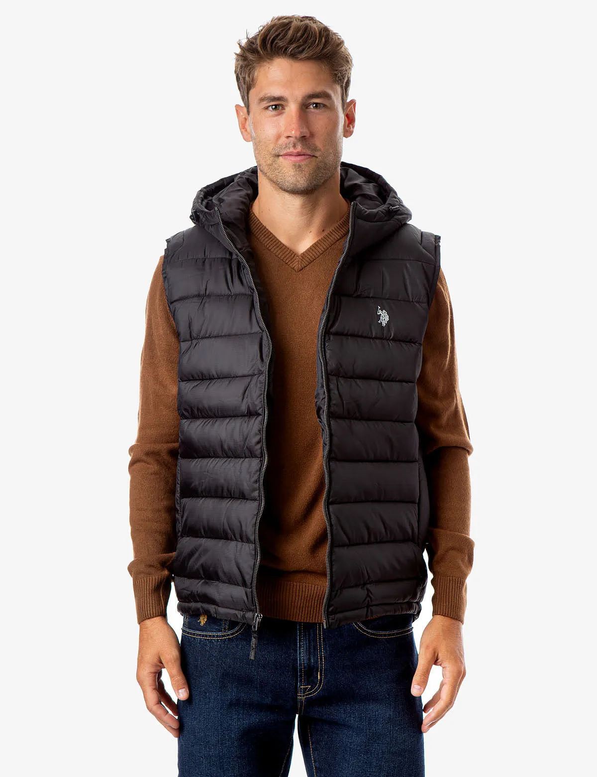 PUFFER VEST WITH HOOD