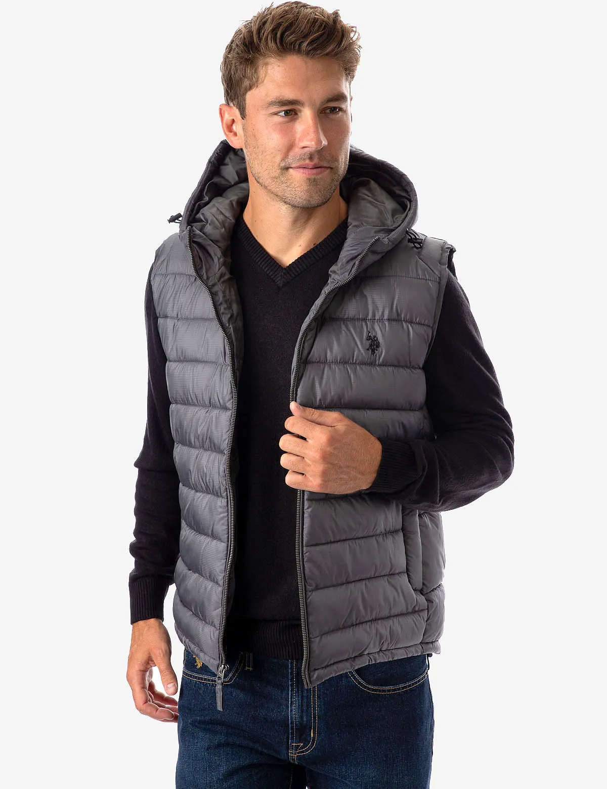 PUFFER VEST WITH HOOD