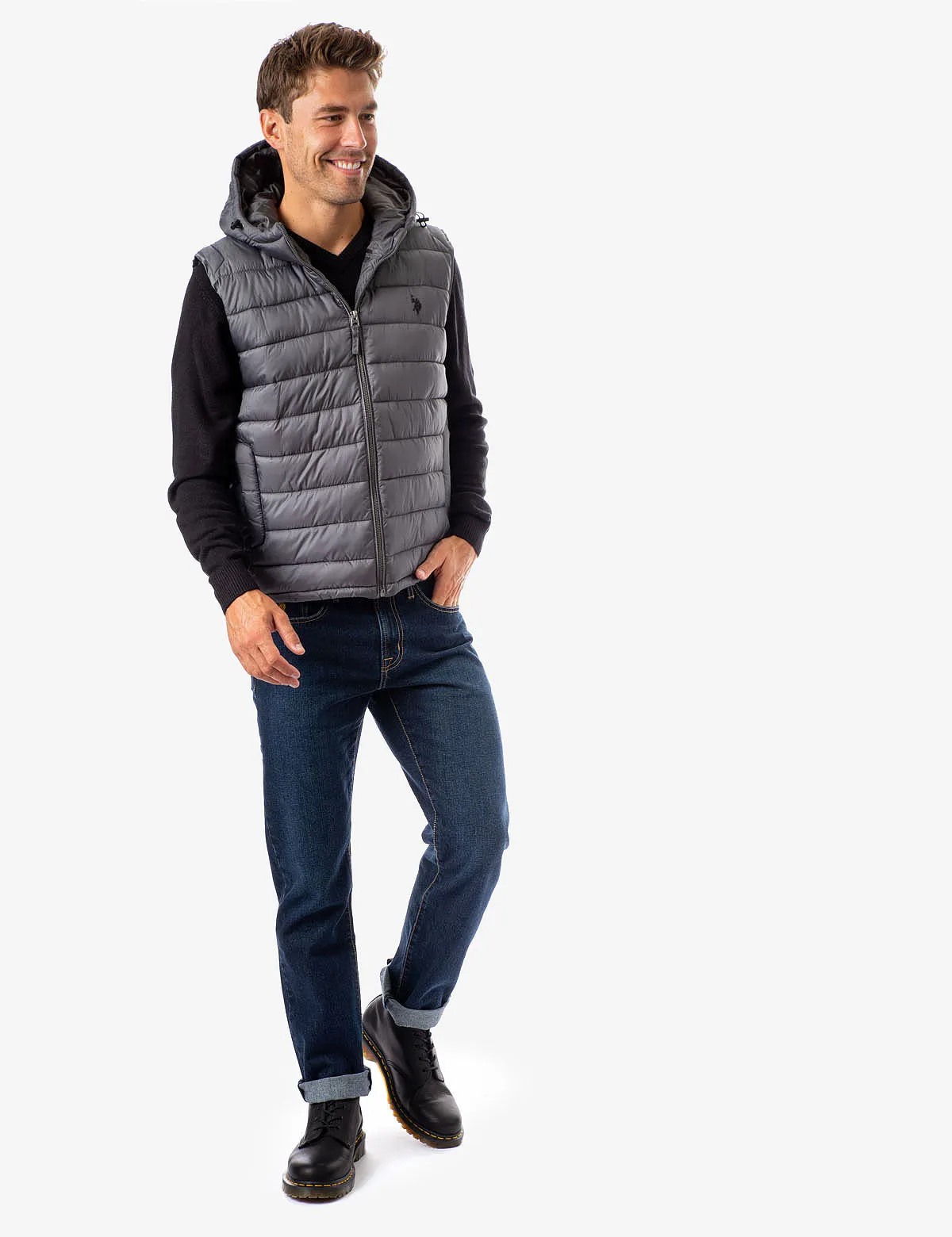 PUFFER VEST WITH HOOD