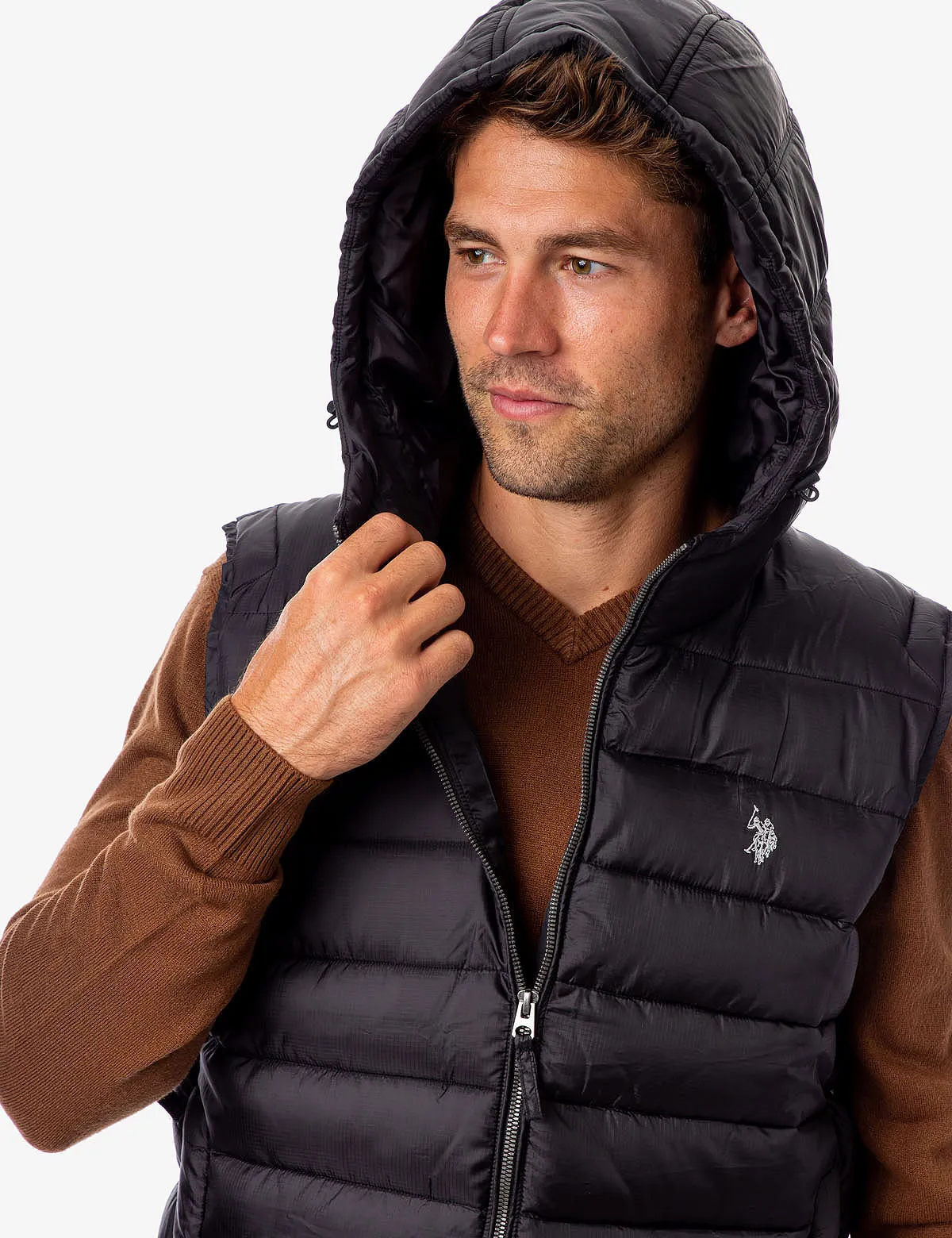 PUFFER VEST WITH HOOD