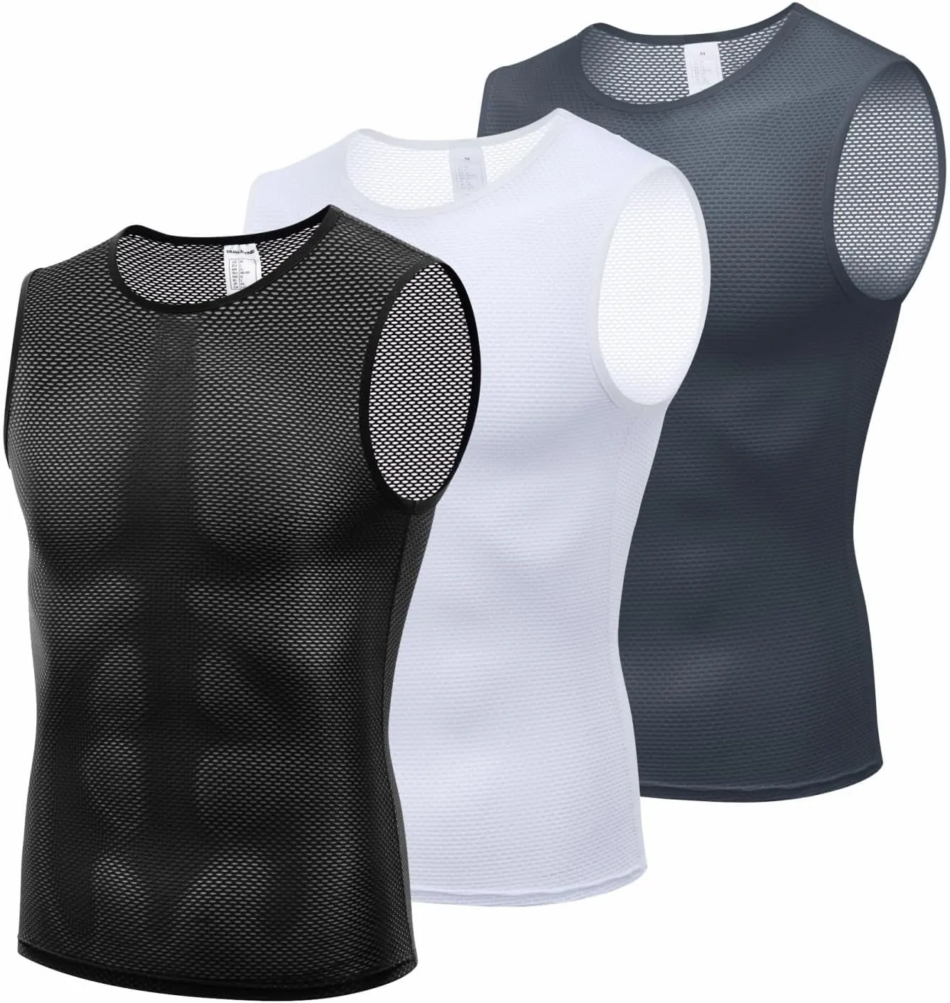 qualidyne Men's Cycling Base Layer Quick Dry Bike Undershirt Sleeveless Biking Jersey Bicycle Tops Sports Vest Breathable