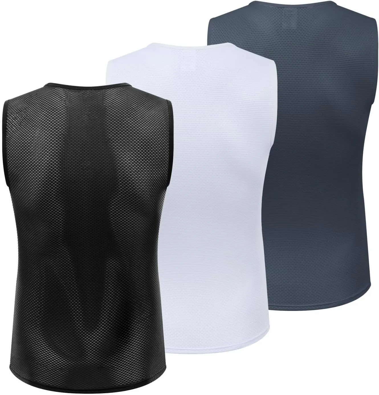 qualidyne Men's Cycling Base Layer Quick Dry Bike Undershirt Sleeveless Biking Jersey Bicycle Tops Sports Vest Breathable
