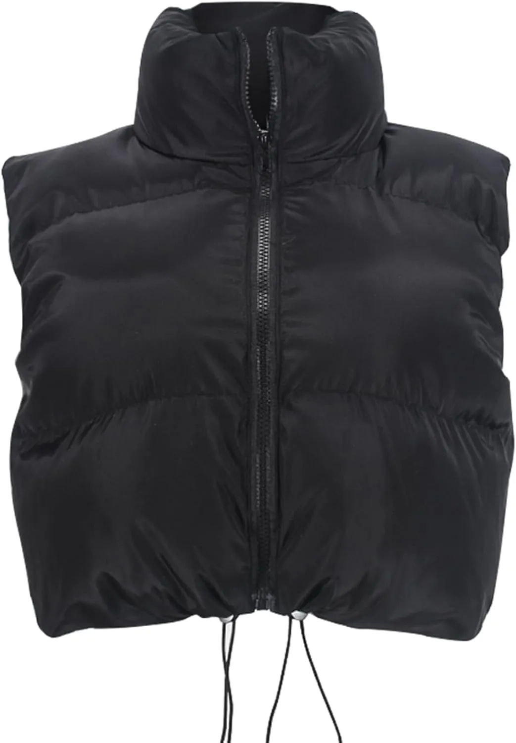 Quilted Vest Jacket for Women Winter Fall Lightweight Sleeveless Cropped Cardigan Tops Heated Puffer Vest Coat