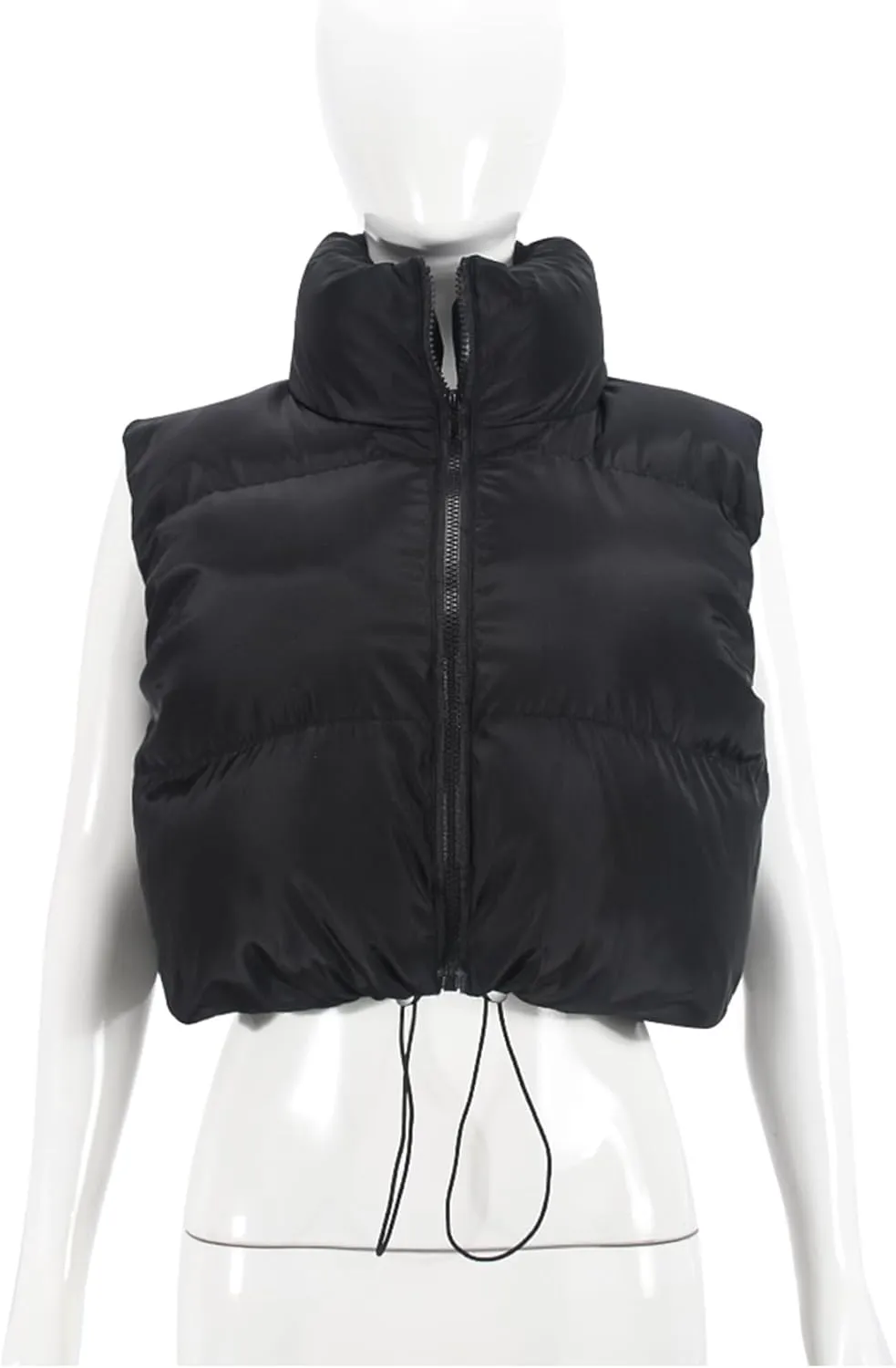 Quilted Vest Jacket for Women Winter Fall Lightweight Sleeveless Cropped Cardigan Tops Heated Puffer Vest Coat