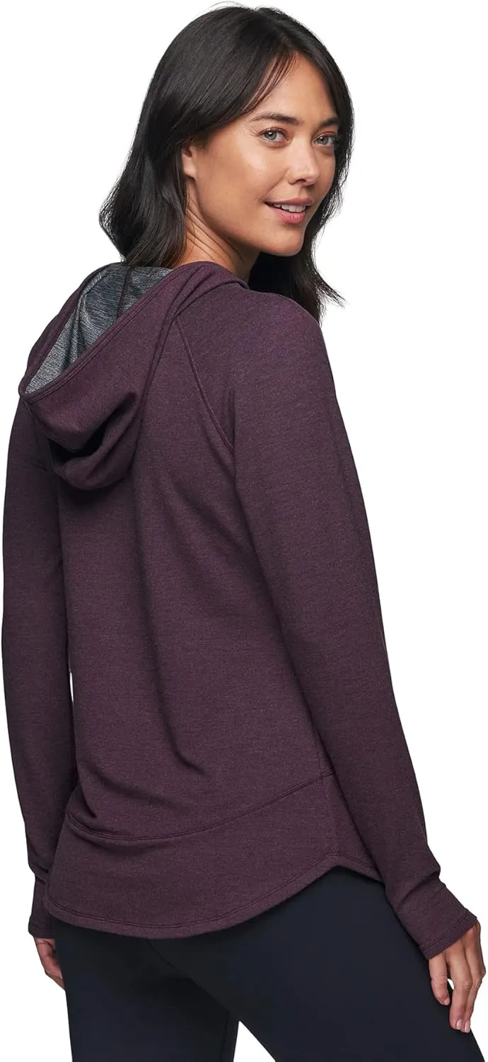 RBX Active Women's Fashion Yoga Lightweight Long Sleeve Pullover Hoodie Top