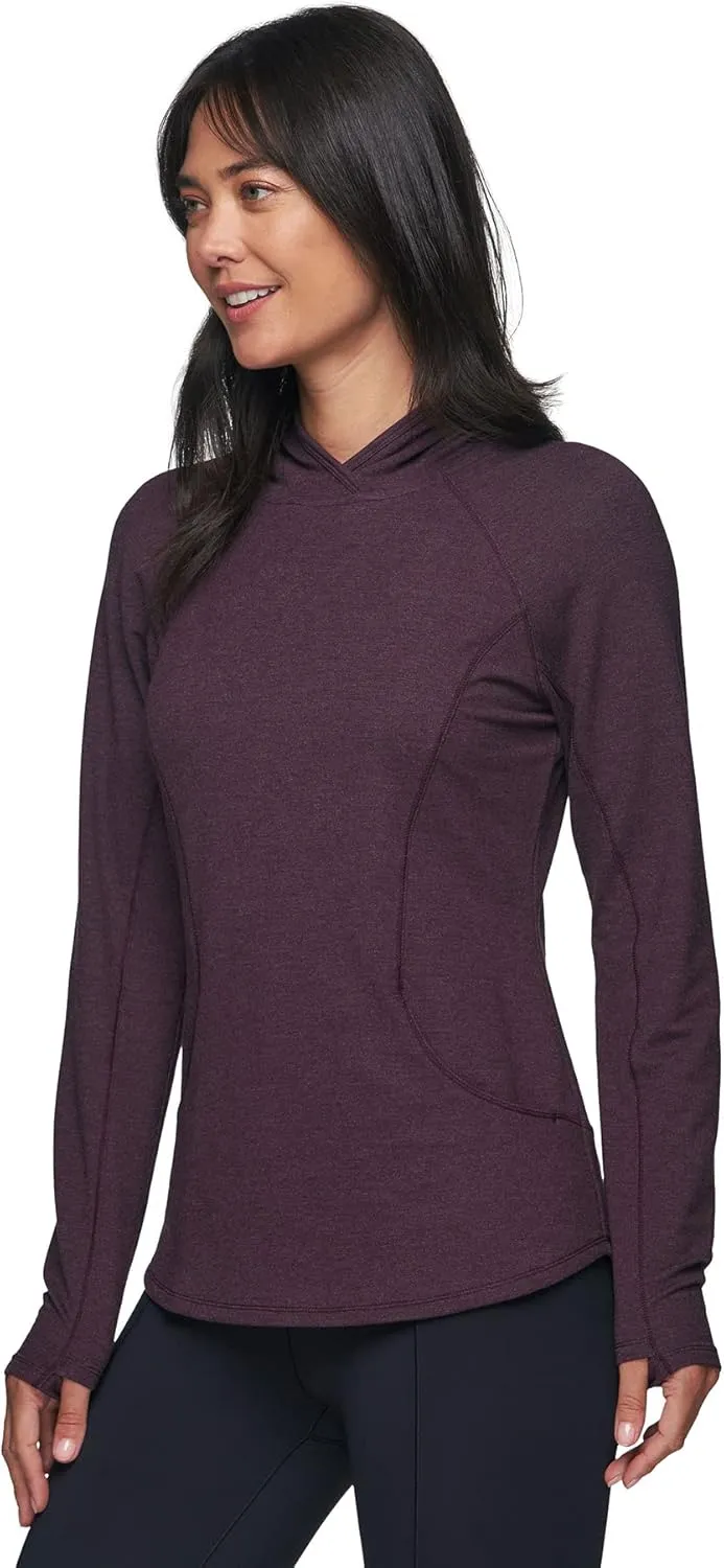 RBX Active Women's Fashion Yoga Lightweight Long Sleeve Pullover Hoodie Top