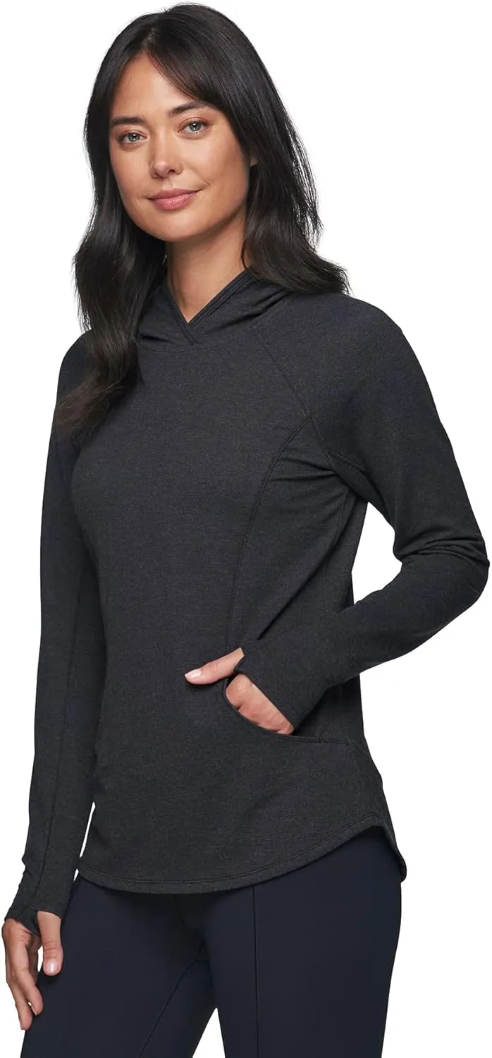 RBX Active Women's Fashion Yoga Lightweight Long Sleeve Pullover Hoodie Top