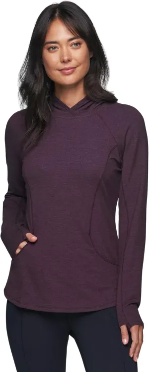 RBX Active Women's Fashion Yoga Lightweight Long Sleeve Pullover Hoodie Top