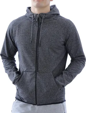 SCR Men's Hoodie for Tall, Average Men - Mens Hoodies with Pockets - Breathable Lightweight Zip Up Hooded Sweatshirt