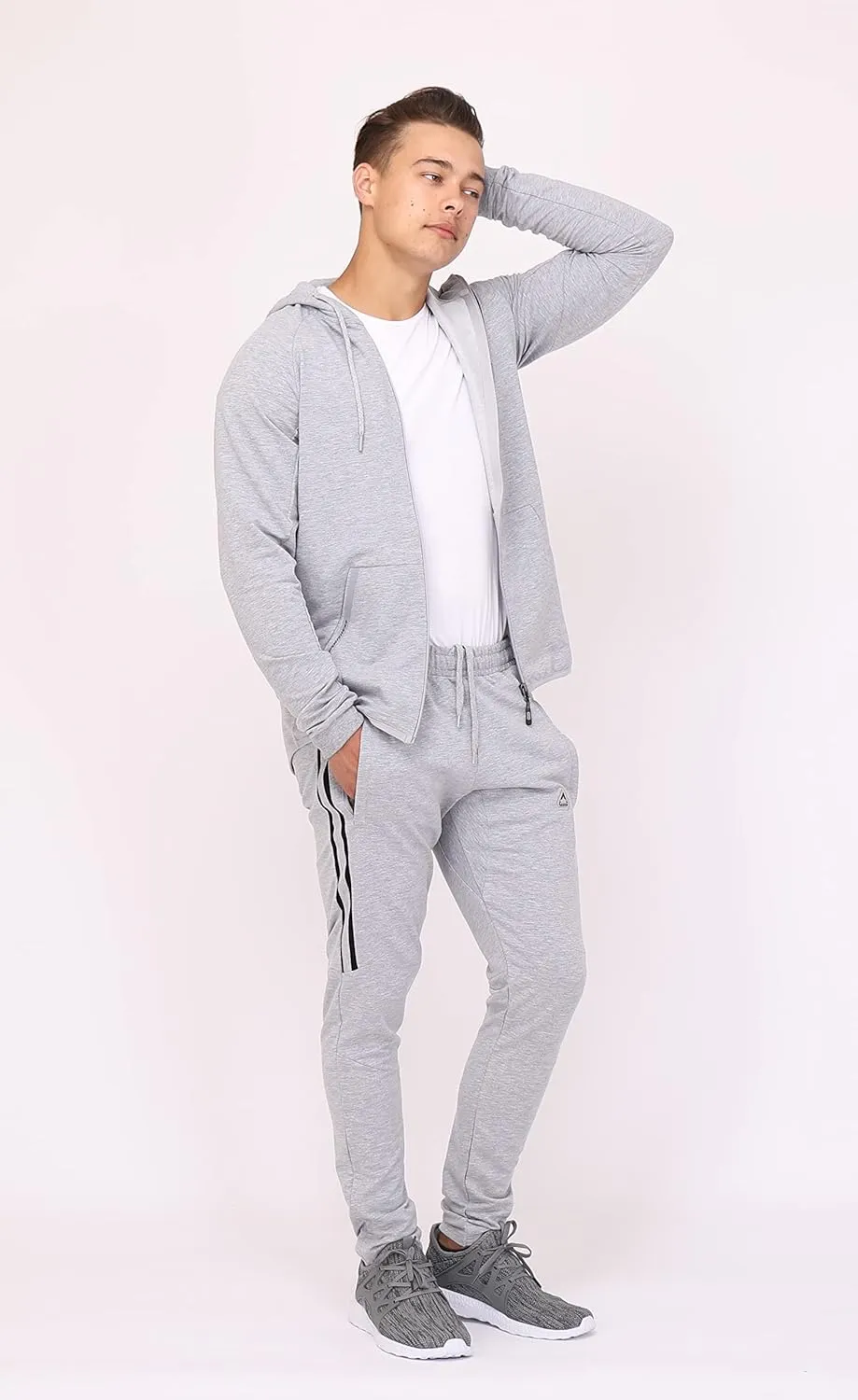 SCR Men's Hoodie for Tall, Average Men - Mens Hoodies with Pockets - Breathable Lightweight Zip Up Hooded Sweatshirt