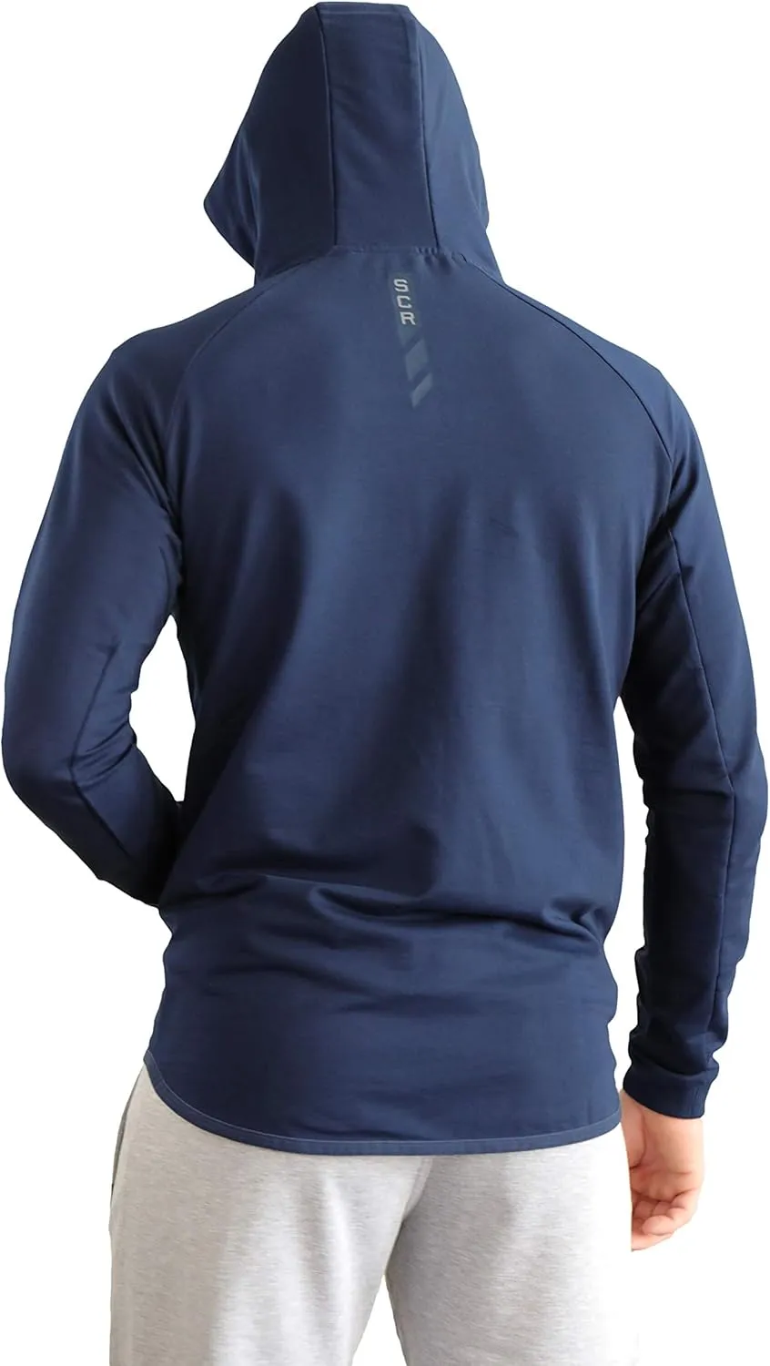 SCR Men's Hoodie for Tall, Average Men - Mens Hoodies with Pockets - Breathable Lightweight Zip Up Hooded Sweatshirt