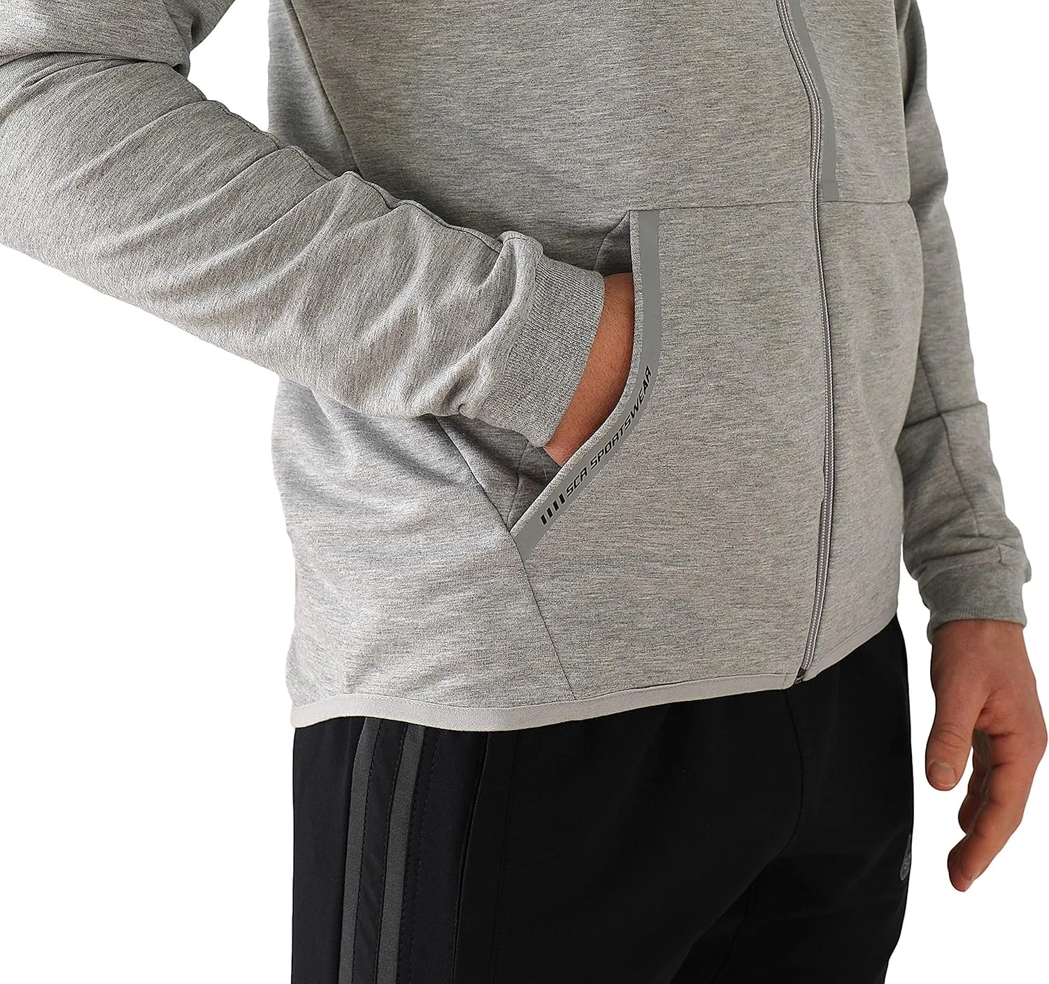 SCR Men's Hoodie for Tall, Average Men - Mens Hoodies with Pockets - Breathable Lightweight Zip Up Hooded Sweatshirt