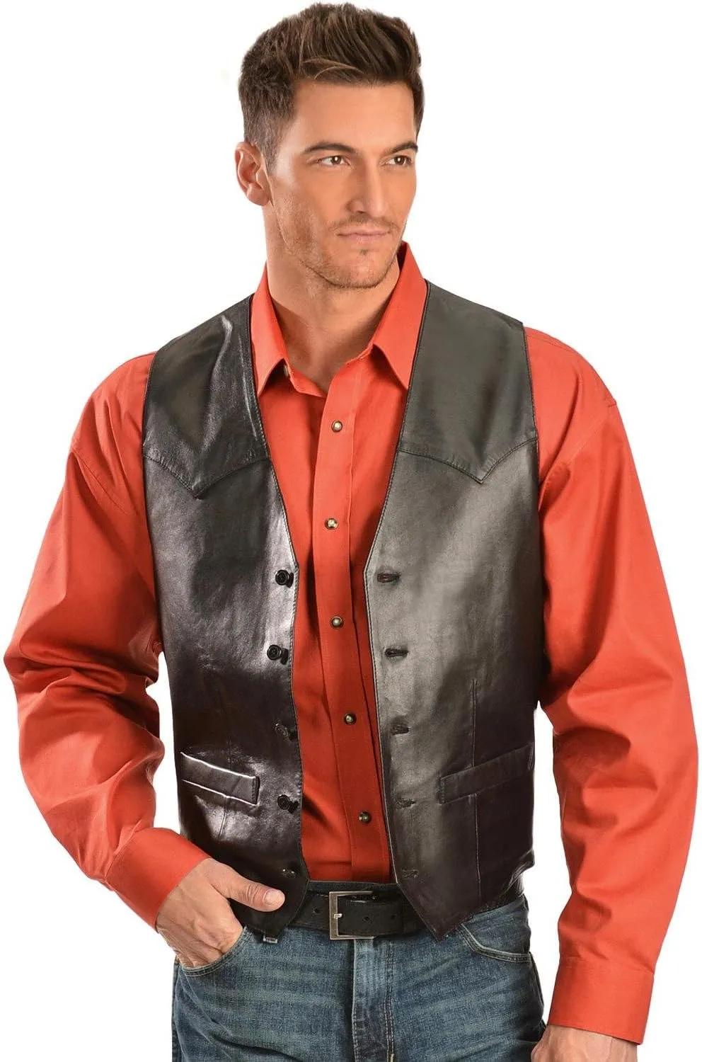 Scully Men's Lamb Leather Vest - 503-189