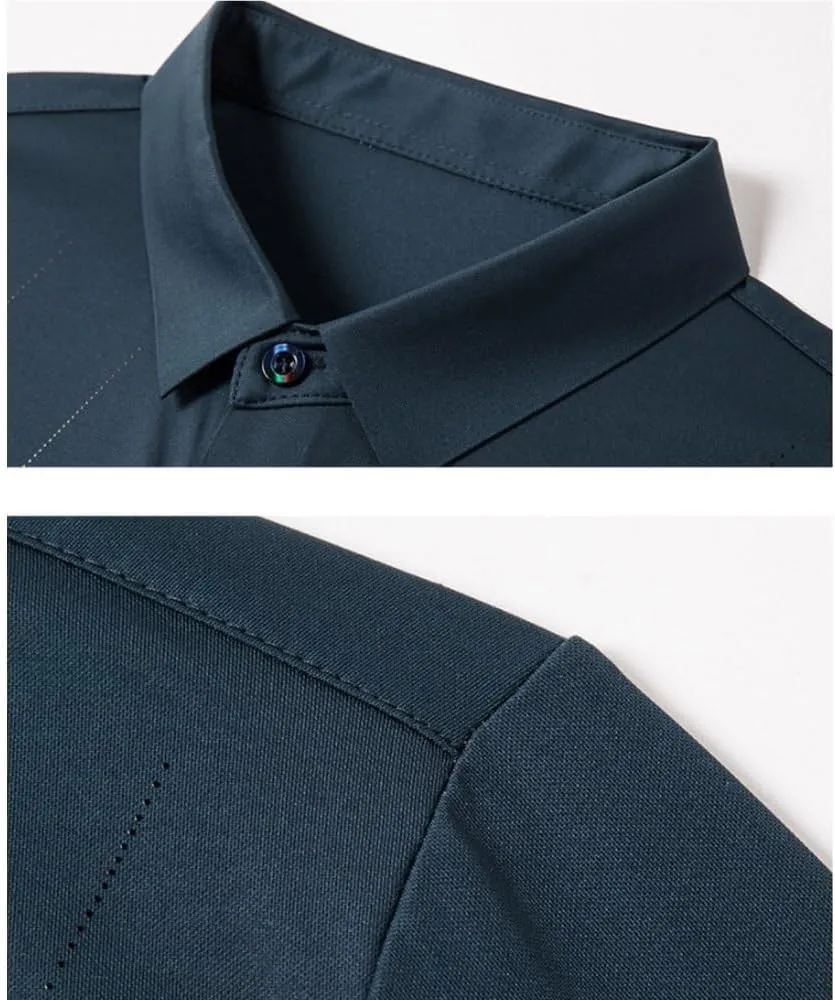 Short Sleeve Shirts for Men Summer Lightweight Casual Button Down Open Front Breathable No Show Undershirt Fashion Versatile