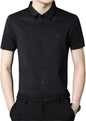 Short Sleeve Shirts for Men Summer Lightweight Casual Button Down Open Front Breathable No Show Undershirt Fashion Versatile