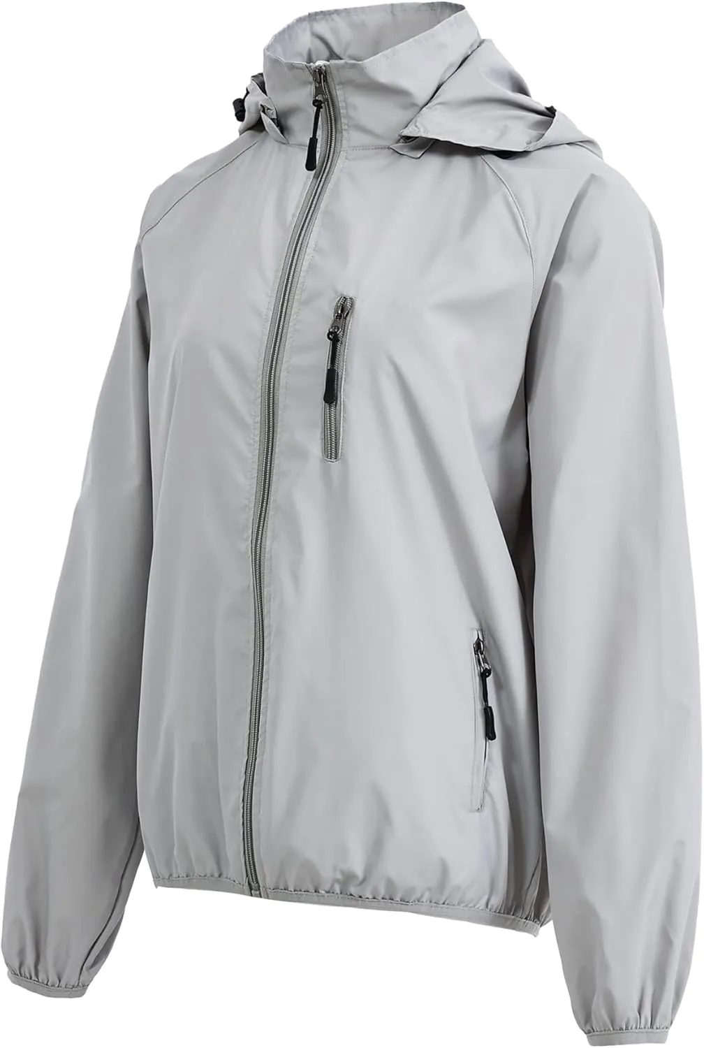 Spmor Women's Lightweight Waterproof Jacket Packable Windbreaker Running Coat