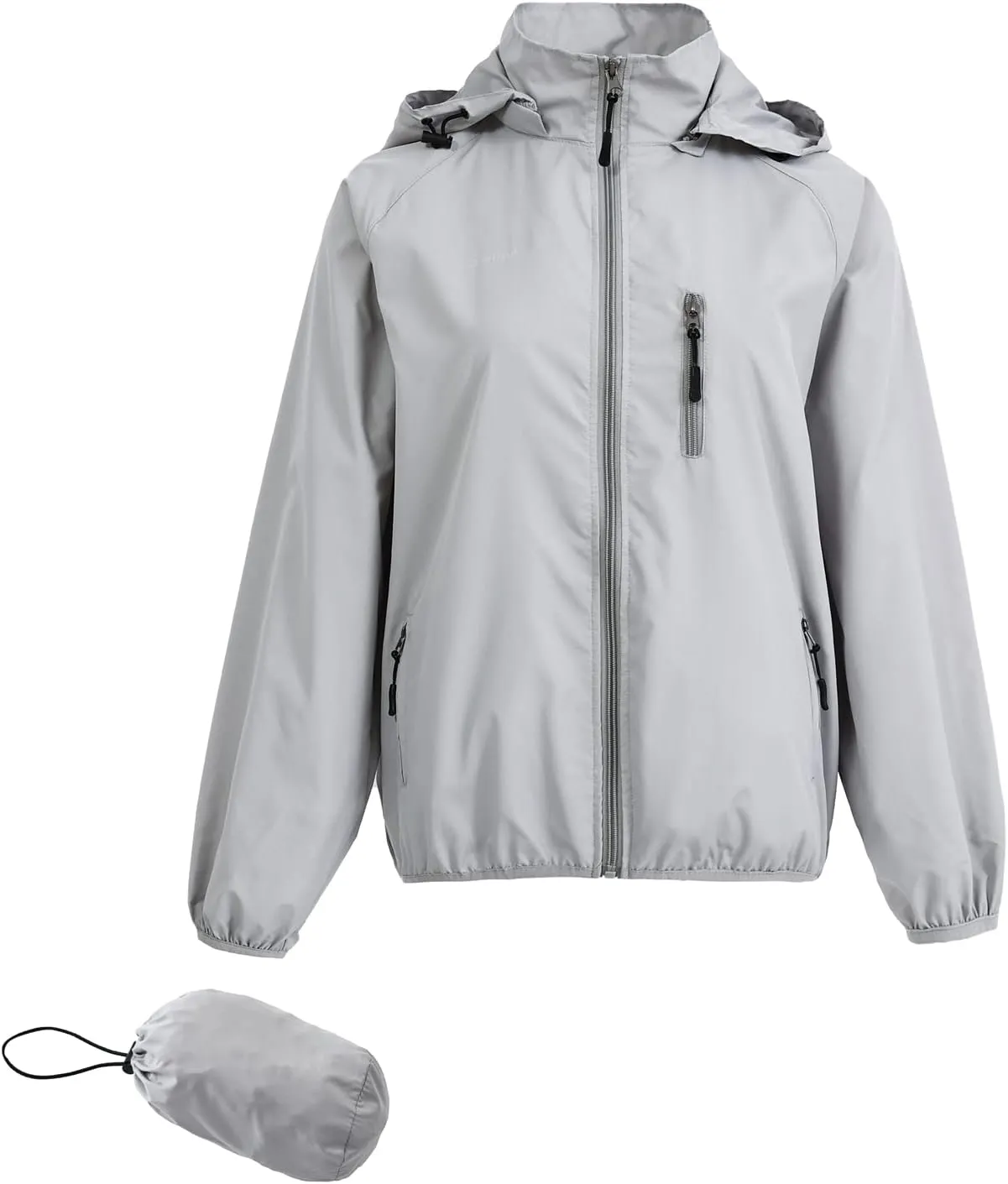 Spmor Women's Lightweight Waterproof Jacket Packable Windbreaker Running Coat
