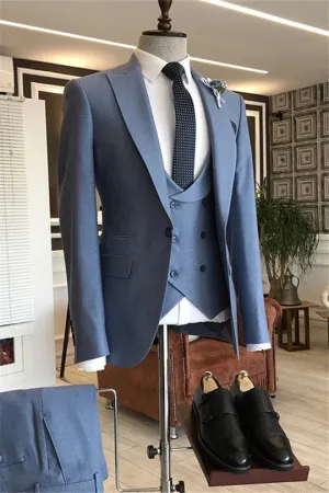 Suzhoufashion Brick Red One Button Close Fitting Men Suits