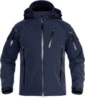TACVASEN Men's Special Ops Military Jacket Water Resistant Windproof Tactical Winter Zip Up Rain Coat Hunting Outdoors