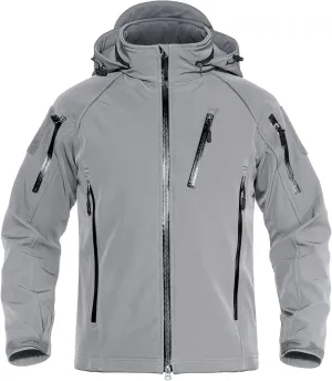 TACVASEN Men's Special Ops Military Jacket Water Resistant Windproof Tactical Winter Zip Up Rain Coat Hunting Outdoors