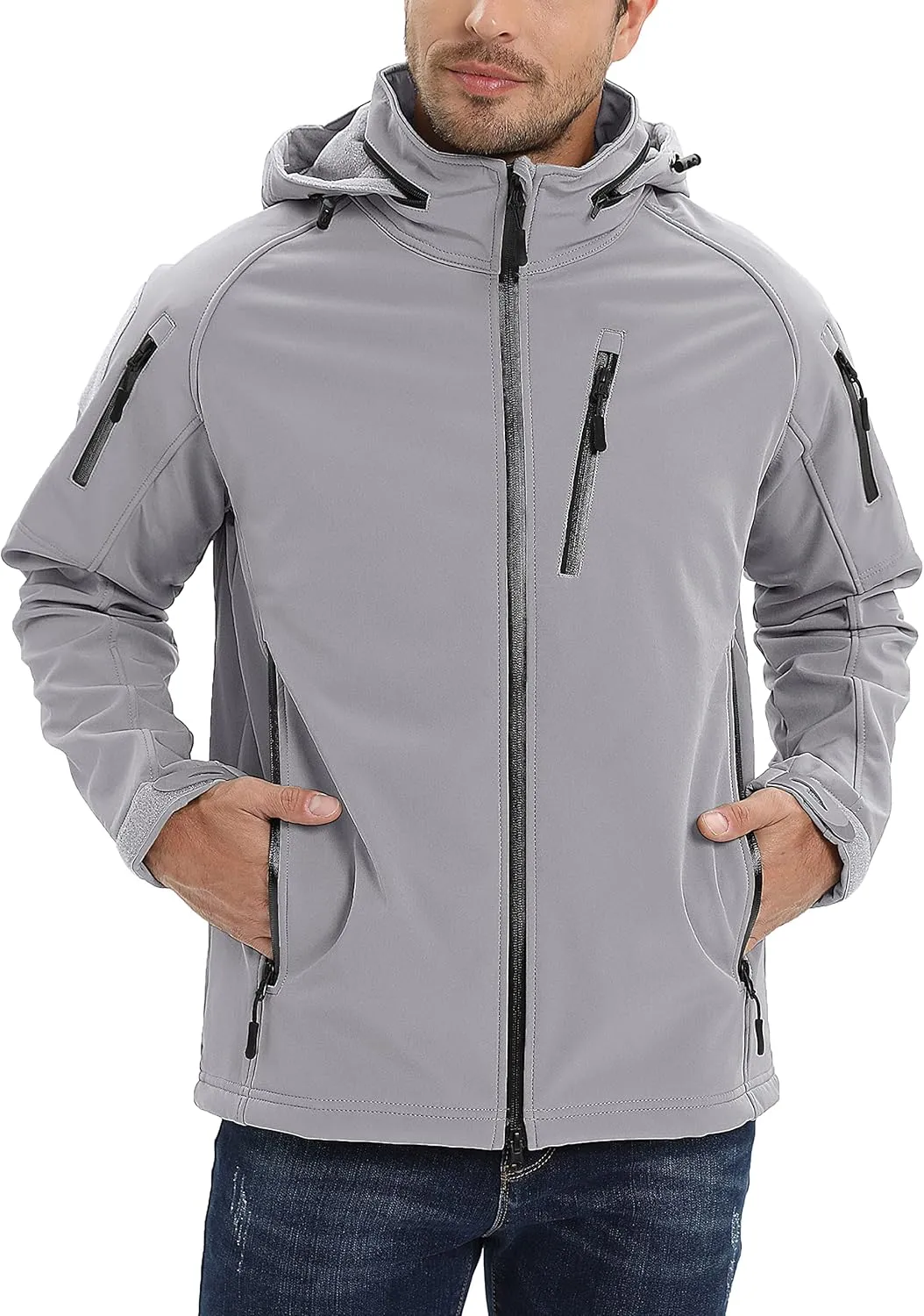 TACVASEN Men's Special Ops Military Jacket Water Resistant Windproof Tactical Winter Zip Up Rain Coat Hunting Outdoors