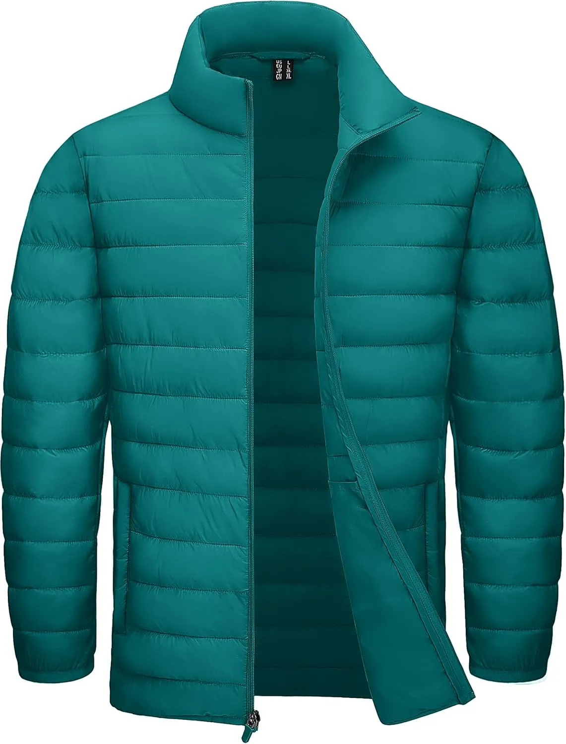 TACVASEN Puffer Jacket for Men Winter Warm Winter Lightweight Coat Water Repellent Windproof Insulated Jacket