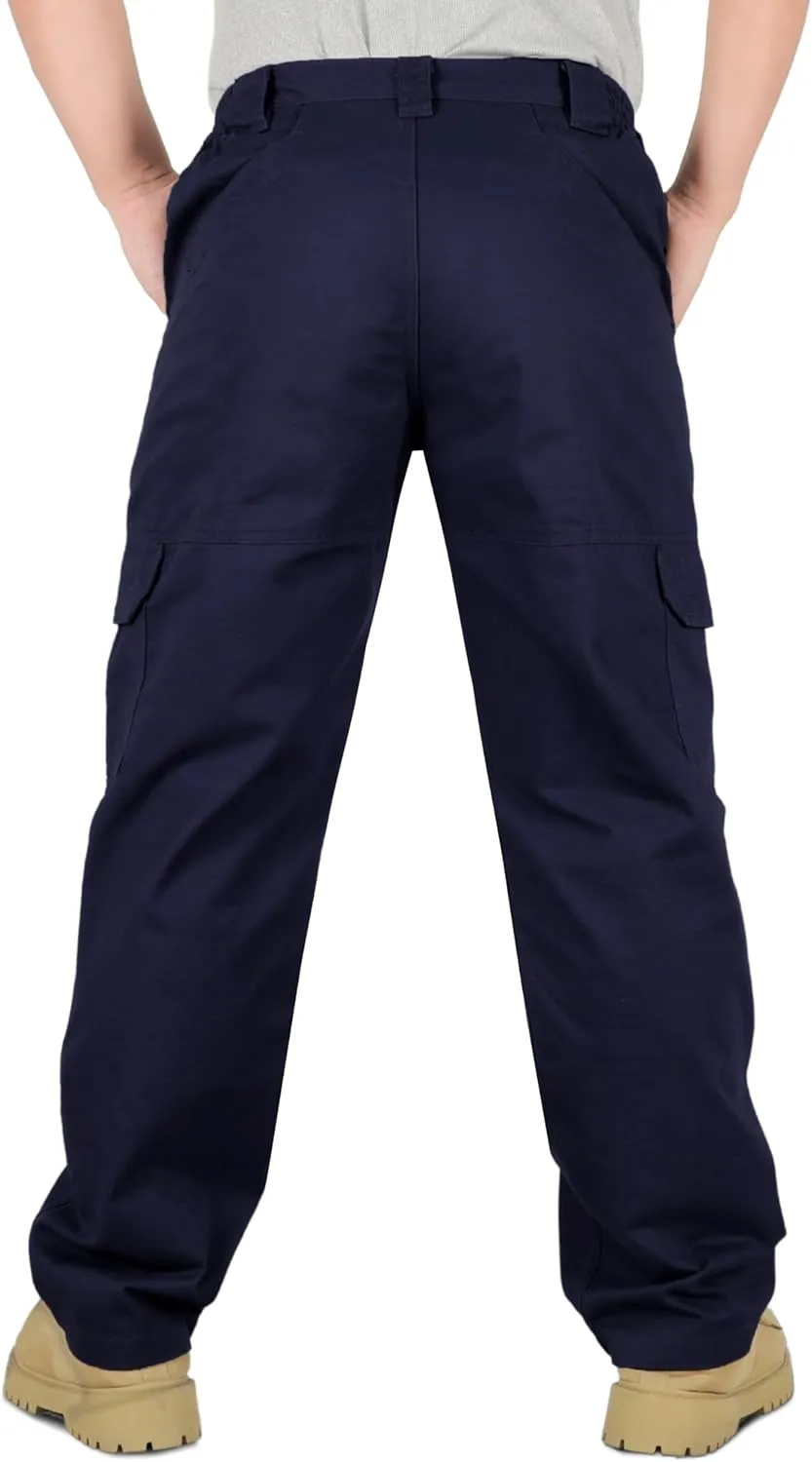 Titicaca Men's FR Cargo Pants Flame Resistant Pants Lightweight 7.5oz 100% Cotton Fire Retardant Elastic Waist Pants