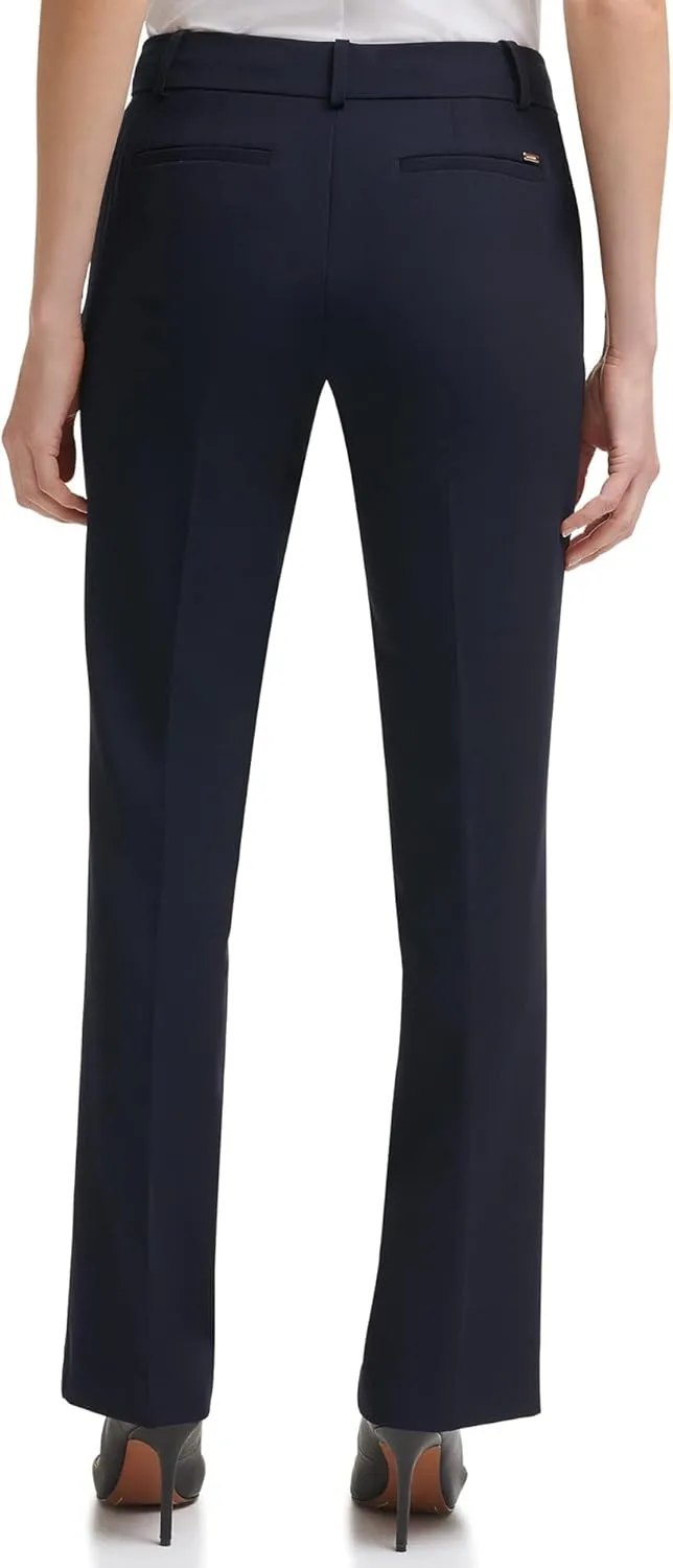 Tommy Hilfiger Women's Dress Pants  Straight-legged Trousers With Elastic Waist