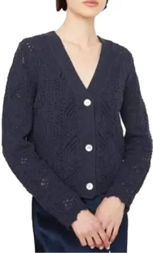 Vince Women's Lace Stitch Cardigan