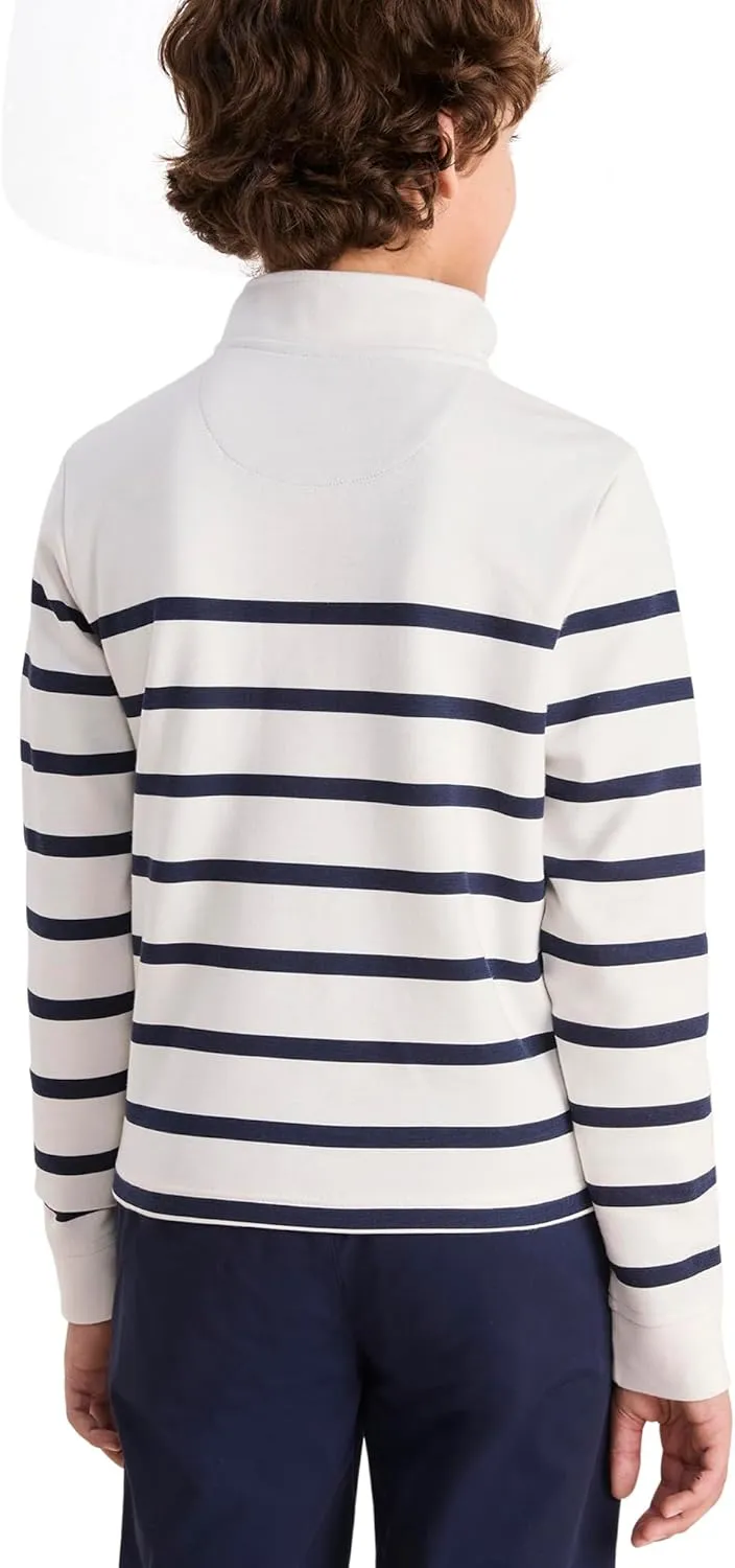 vineyard vines Boys' Breton Stripe Saltwater Quarter-Zip