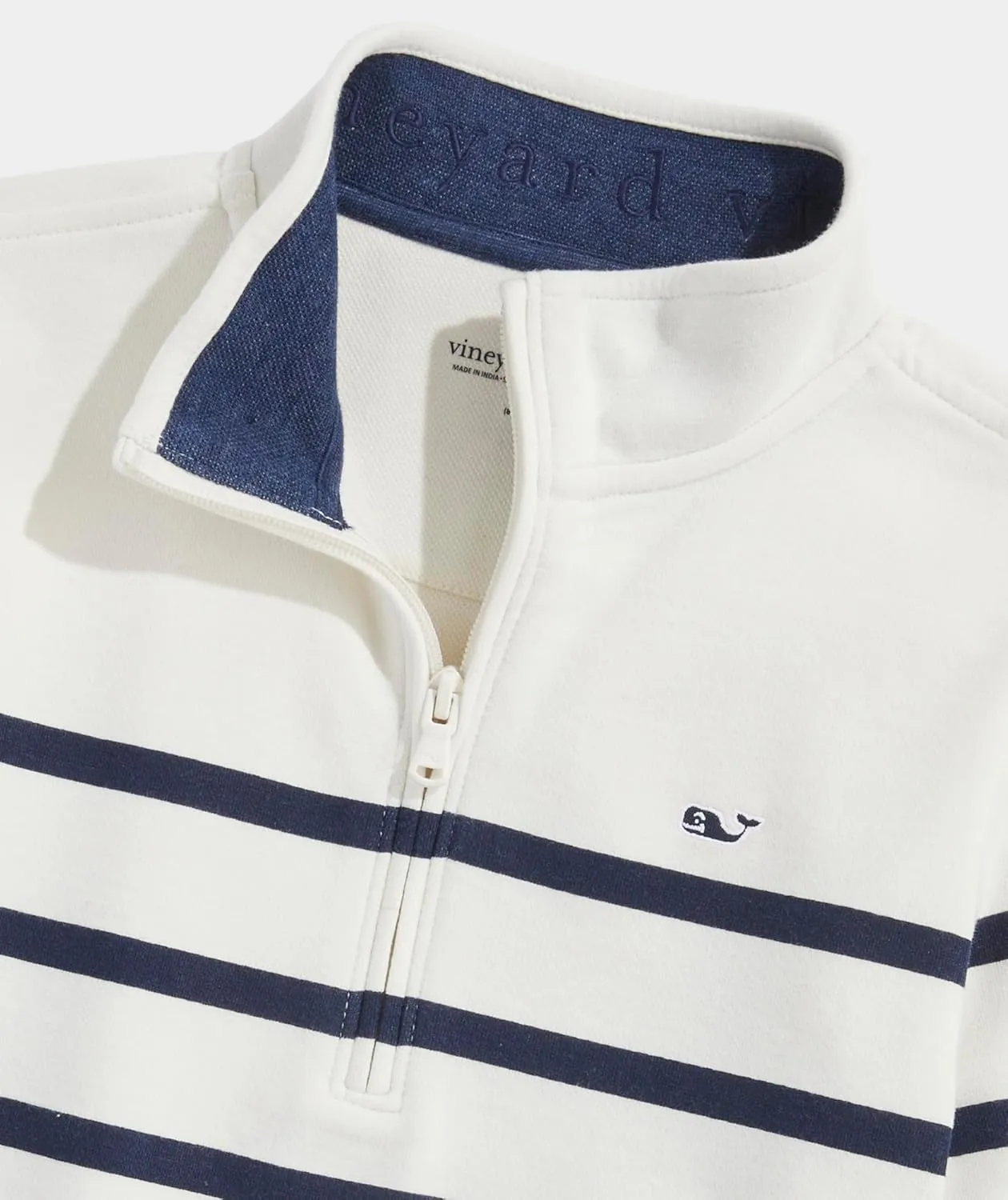 vineyard vines Boys' Breton Stripe Saltwater Quarter-Zip