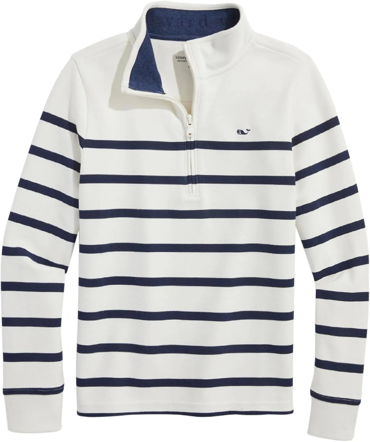 vineyard vines Boys' Breton Stripe Saltwater Quarter-Zip