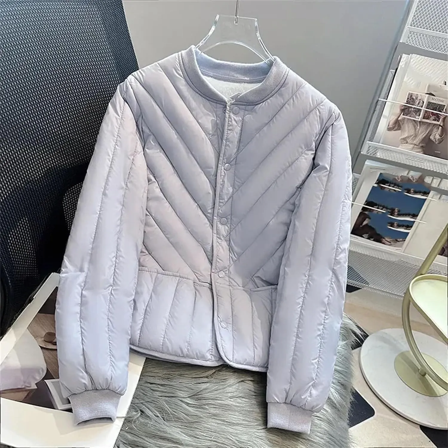 Winter Short Liner Down Padded Jacket WomenVelvet Thick Warm Cotton Clothes Female Slim Coat