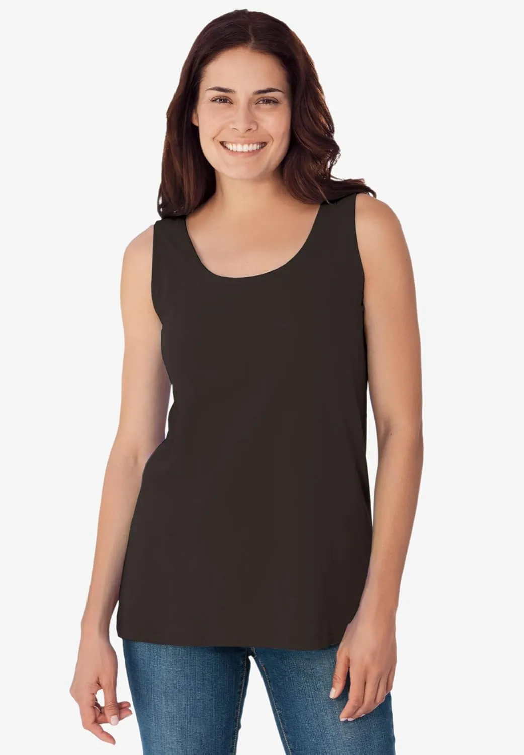 Woman Within Plus Size Scoopneck Tank