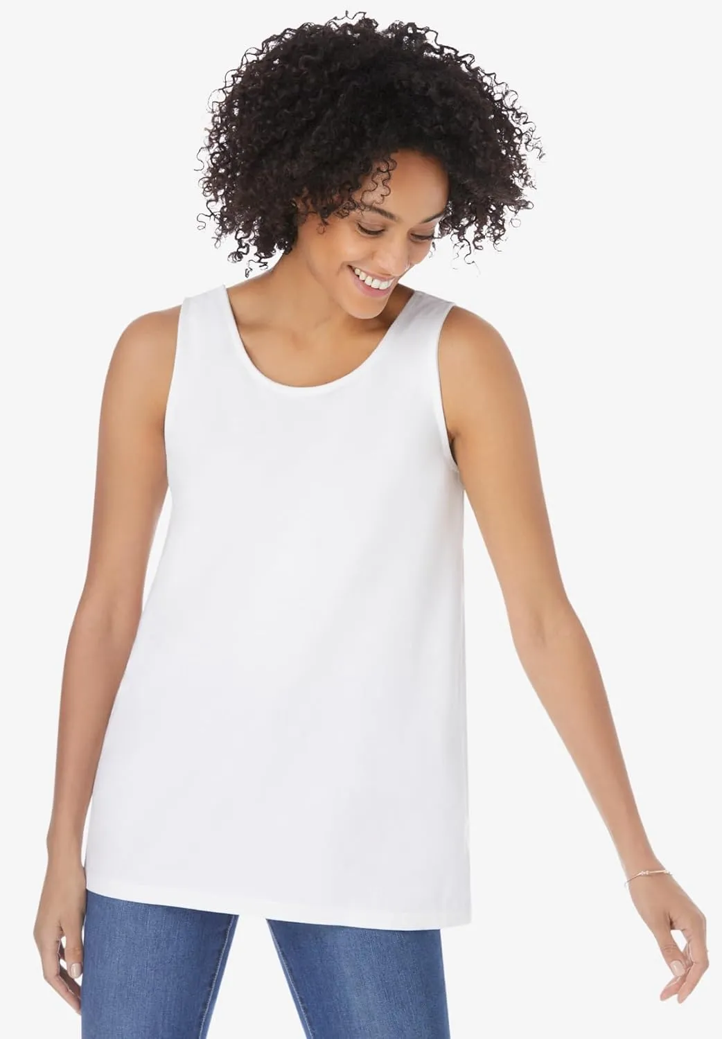 Woman Within Plus Size Scoopneck Tank
